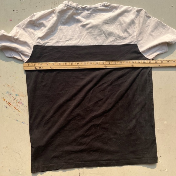 Men's BOSS T-Shirt Black White Logo Spell-Out XL FADED Designer Europe Casual - Picture 11 of 14